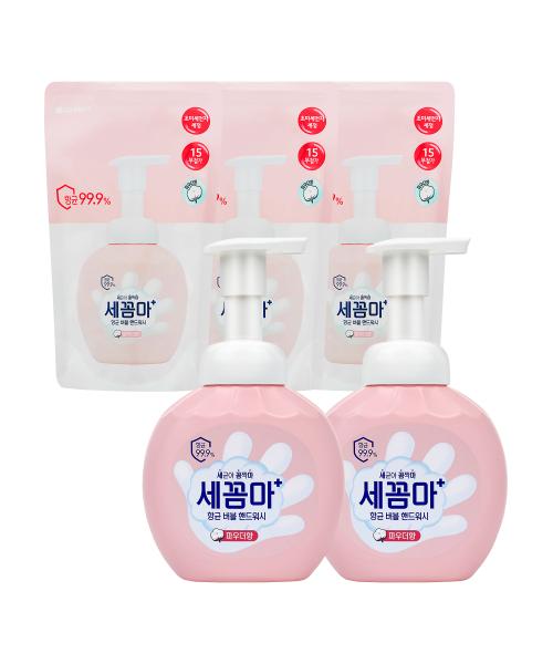 세꼼마 버블 향균 핸드워시 파우더 250ml 2개 +리필 200ml 3개(9,520원/무배)