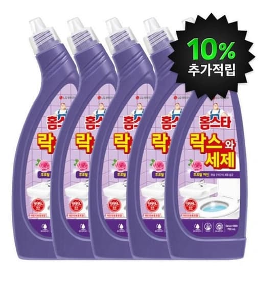 홈스타 락스와세제 후로랄파인 750ML 5개 체감가 12,510원 (13,900원/무료)