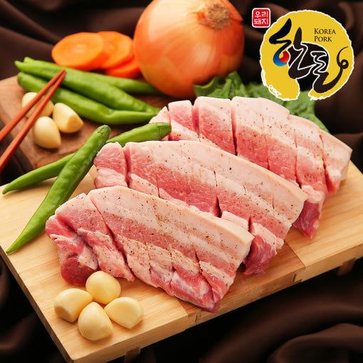 ] 한돈 생삼겹 600g (8700/3500네이버멤버쉽은무료)17
