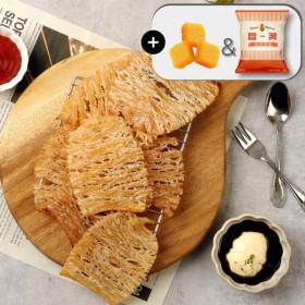맥반석오징어 구이 150g(7~10미) 2팩 + 팝꽃25g + 망고젤리3개입(14,360원/무료)