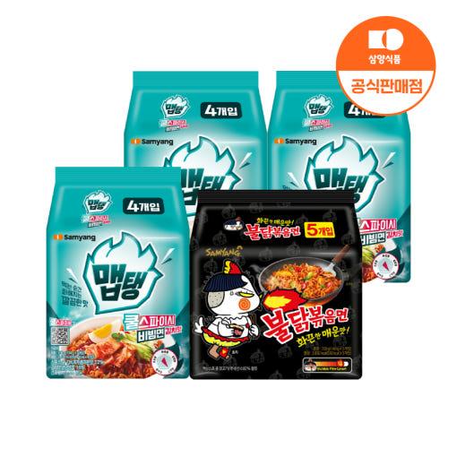 삼양식품 맵탱 쿨스파이시 비빔면 김치맛 134g x 12개+불닭볶음면 5개 (12,900원/무배)