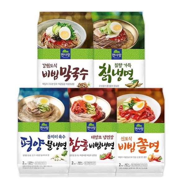 면사랑 인기 여름면 5종(막국수,냉면,쫄면) 골라담기 (13,450원~/2.5만이상무배)1