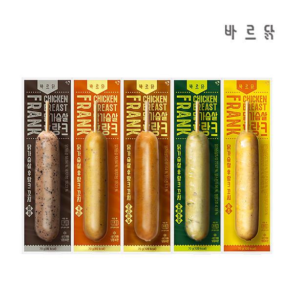 바르닭 닭가슴살 후랑크꼬치 5종혼합 10팩 (각2팩) (8880원/카카오페이머니8620원/무배)