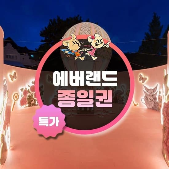 에버랜드 기간한정특가 종일이용권 (30,100원/무료)2