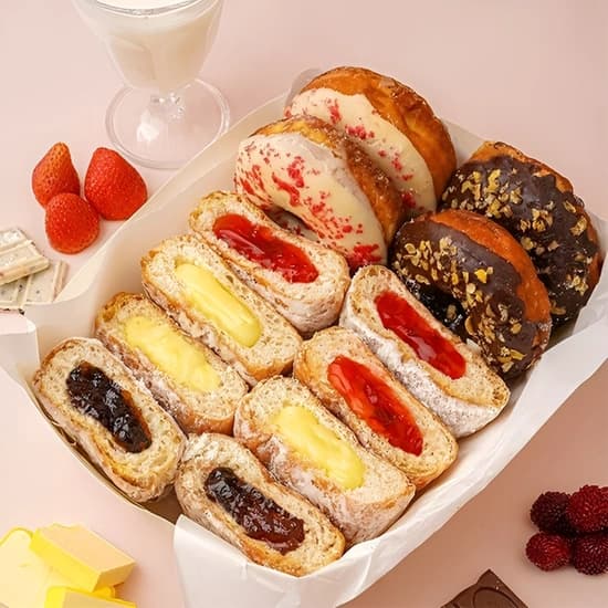 우리밀 당일생산 명장 수제도넛  5종 각 3개씩 총 15개입 (9,900원/무배)9