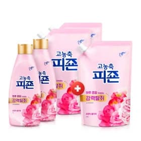 고농축섬유유연제 피죤 강력탈취 오리지널 섬유유연제 1L x2개+1600ml x2개+1600ml 증정(15,760원/무료)1
