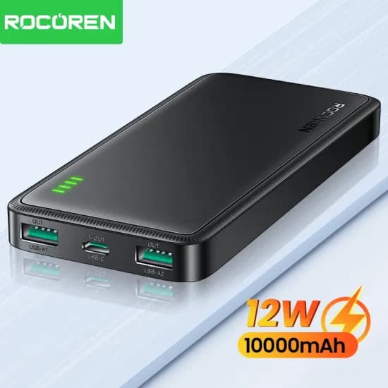 Rocoren 보조배터리 휴대용 충전기 10000mAh ($4.18/무료)