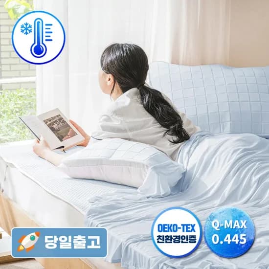 더자리 냉감 시원한 여름쿨링 이불(10,188원/무료) , 1+1 베네베딩 보드레잠 포근한 소프트 구름 베개솜(5,062원/무료)