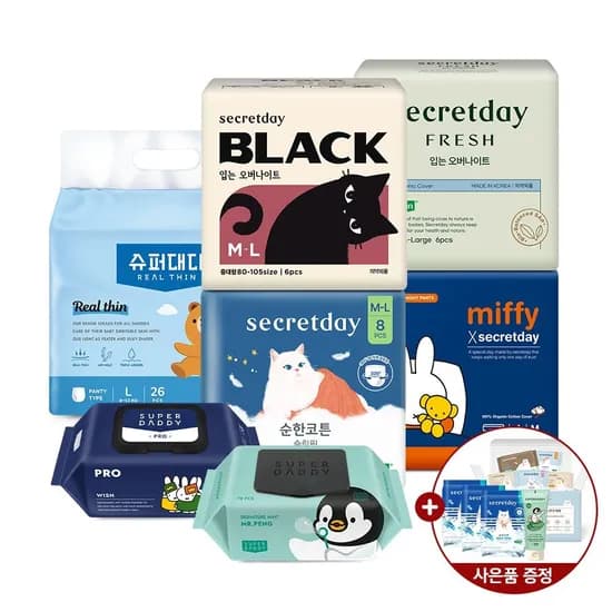 슈퍼대디 미피 프로 아기물티슈 캡형 70매 20팩 (82g) (22,990원/무료)