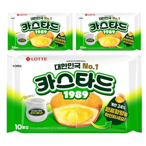 롯데카스타드 오리지널, 230g, 3개 (8,770원/와우무료)2