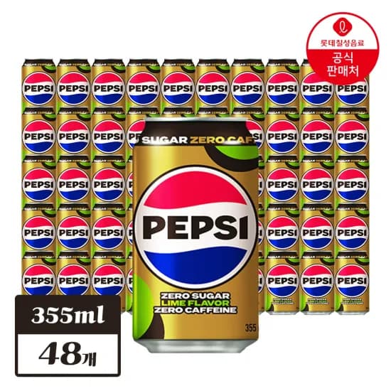 펩시 제로슈거 라임향 제로카페인 355ml x 48 (24,806원/무료)