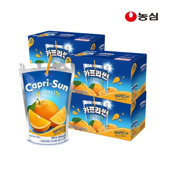 농심 카프리썬 오렌지 (200ml X 40개) (18,440원 / 무료)3