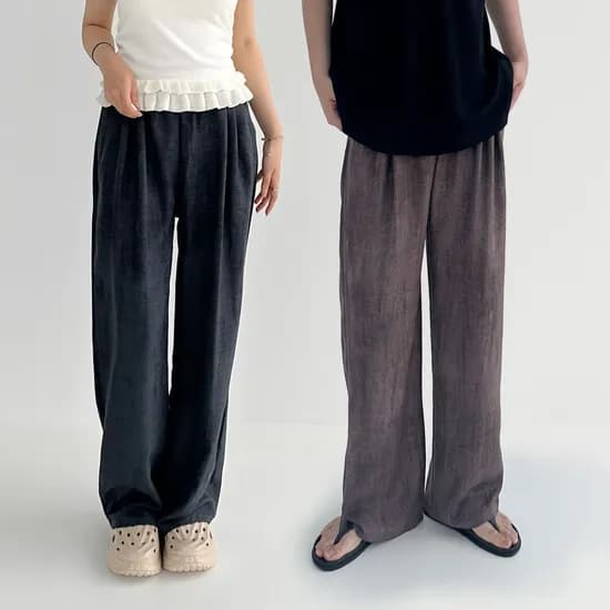 1+1 남여 공용 린넨바지 와이드팬츠(23,310원/무배)4