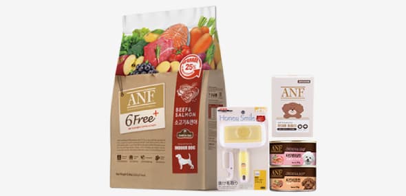 ANF 식스프리플러스 강아지사료 7.2kg (52,960원/무료배송)1