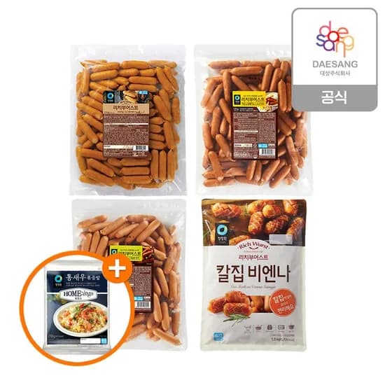 리치부어스트 1.5kg x 2개 골라담기+통새우볶음밥210g 증정 (29,440원/무료)2