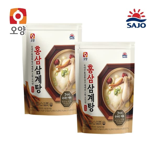 사조 홍삼 삼계탕 800g 4팩 (21,900원/무료)1