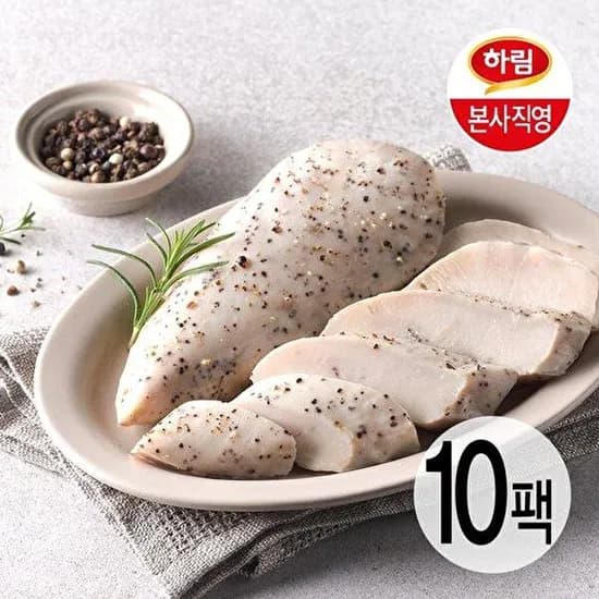 하림 냉장 수비드 닭가슴살 블랙페퍼 100g X 10팩 (20,640원/무료)