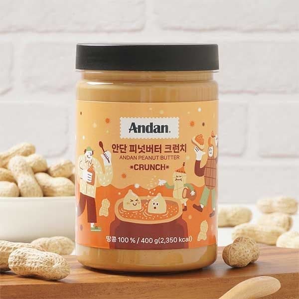 안단잼 100% 땅콩버터 크런치 400g (12,990원/무료)3