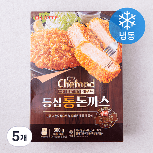 쉐푸드 등심통돈까스 300g 5개 (20,700원/로켓프레쉬)