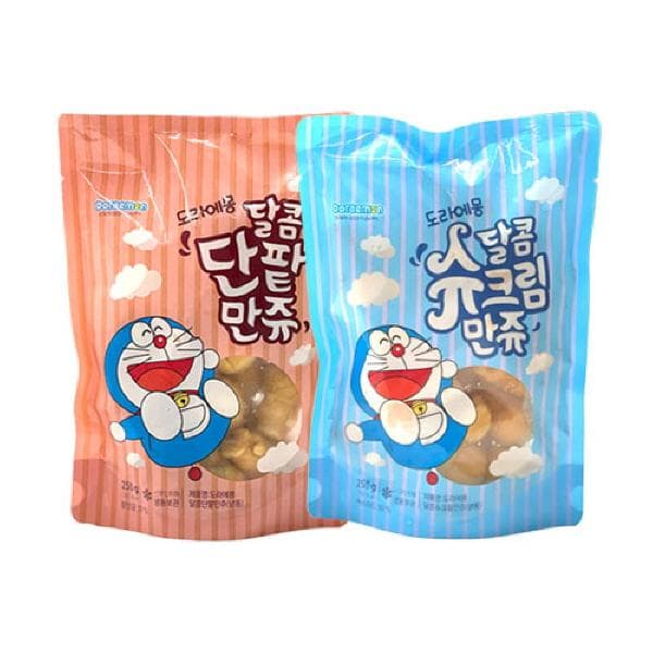 도라에몽 단팥 만쥬 250g 1개, 슈크림 만쥬 250g 1개, 총 2개 (10,840원/무료)