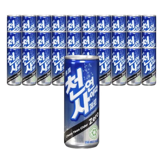 천연사이다 제로 250ml 30캔 (10,900원/무배)
