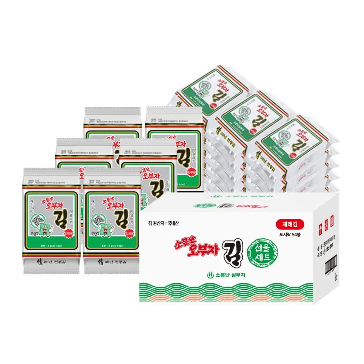 소문난오부자 재래도시락김5g 54봉 (15,970원/무료)