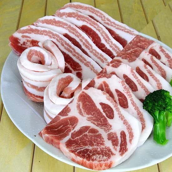 으뜸한돈 냉장 삼겹살 500g+목살 500g 구이용 (멤버십 16,910원/무료)