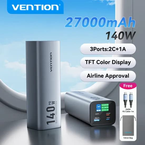 Vention 보조배터리100W 20000mAh ($24.55/무료)