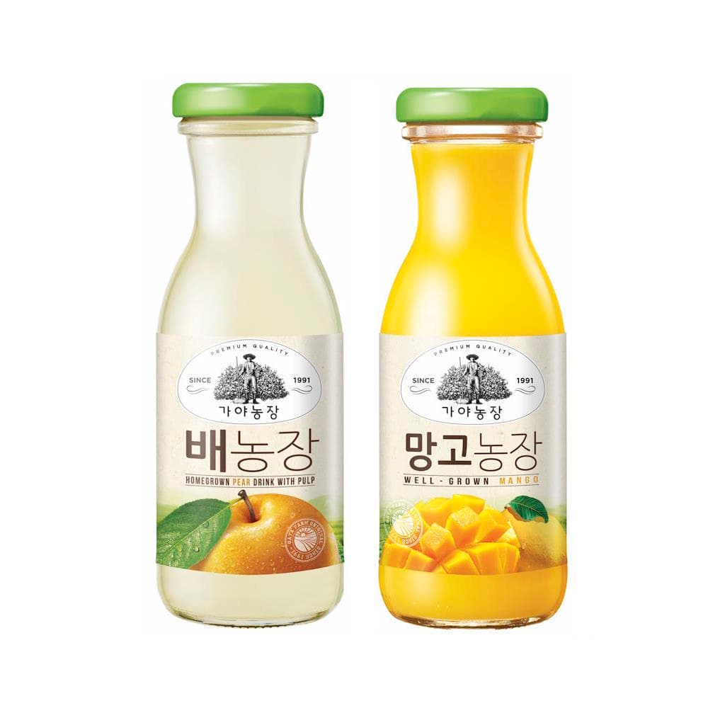 웅진식품 가야 배농장/망고농장 180ml x 24병 (9,900원 / 무료)