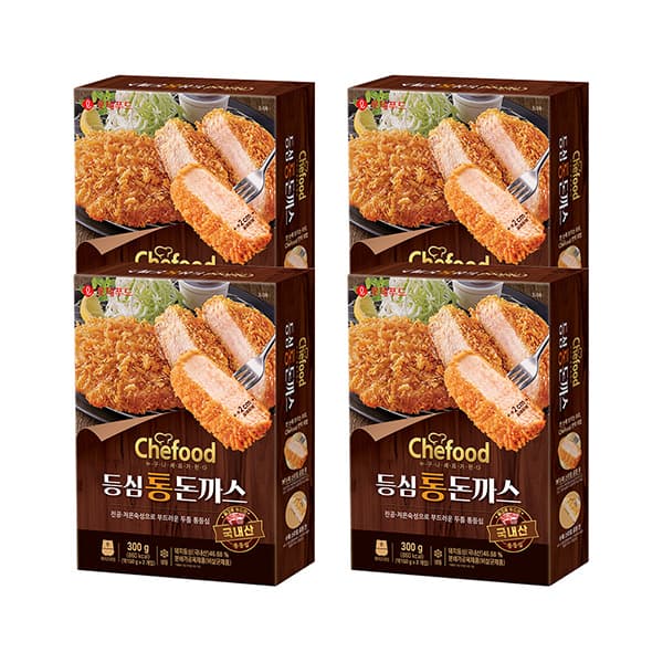 Chefood 등심통돈까스 300g x 4개 (15,291/무배)3