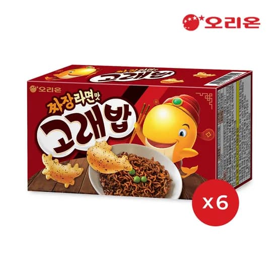 오리온 짜장라면맛 고래밥 1P(46g) 6개 (4,600원/무료)