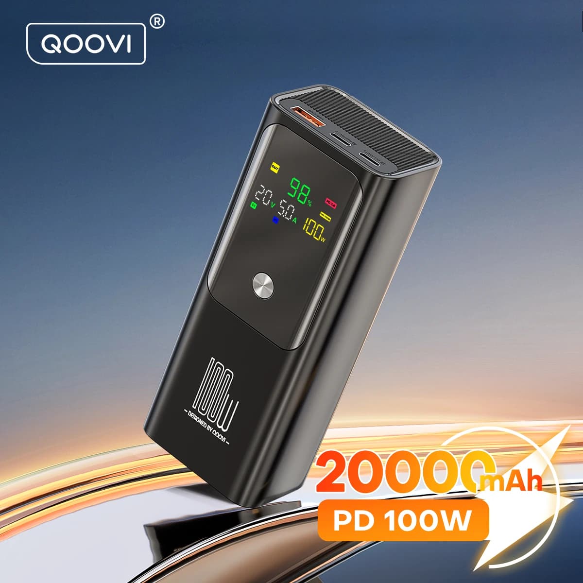 QOOVI PD 100W 보조배터리 20000mAh ($19.89/무료)