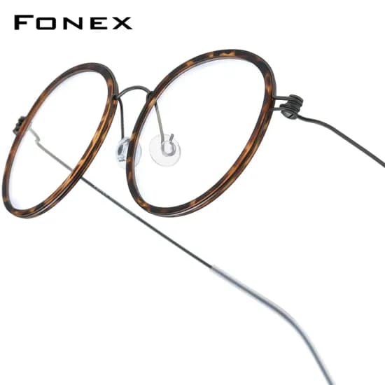FONEX B 티타늄 나사 없는 라운드 안경 프레임($14.73/무료)