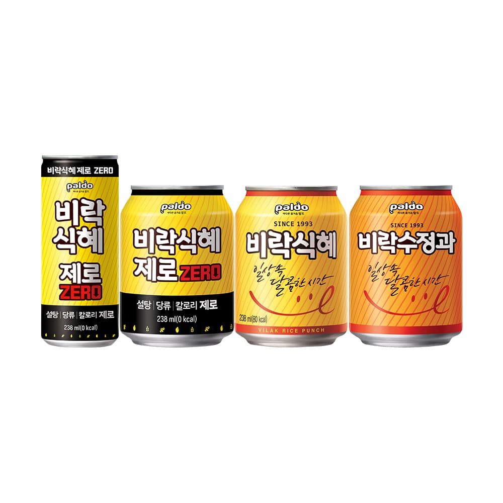 제로식혜, 식혜, 수정과 3종 캔 238ml 24개 골라담기 (11,880원/무료)3