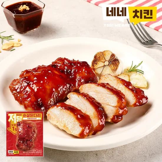 네네치킨 저당 한입닭다리 숯불닭갈비맛 4팩 (6,920원~/25,000원이상무료)