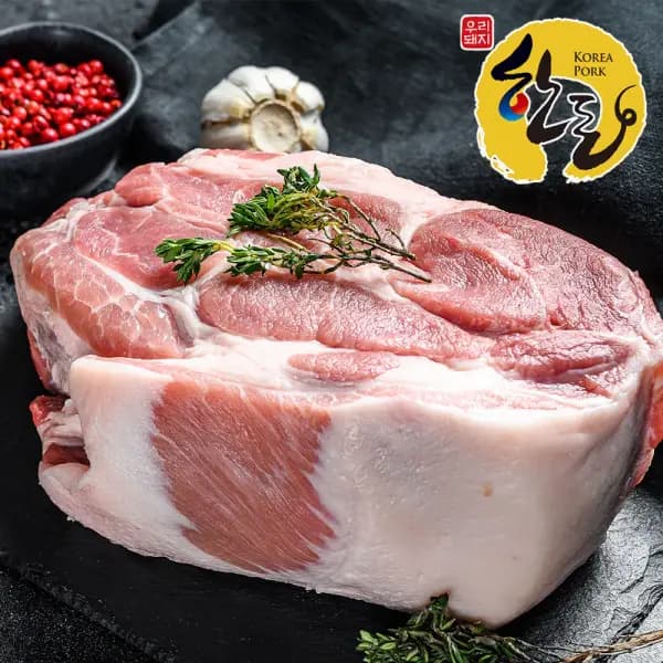 한돈 제주식 생 목살/삼겹살 600g 외 쇠고기면,맵탱 컵라면 등 (다양/무료)1