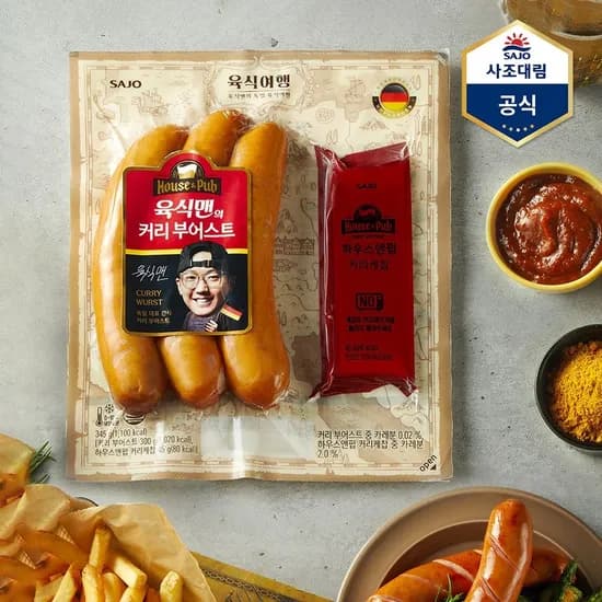 사조 육식맨의 커리부어스트 345g x 5개 (24,970원/무료)2