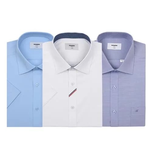 레노마 링클프리 스판 반팔 와이셔츠 캐주얼남방