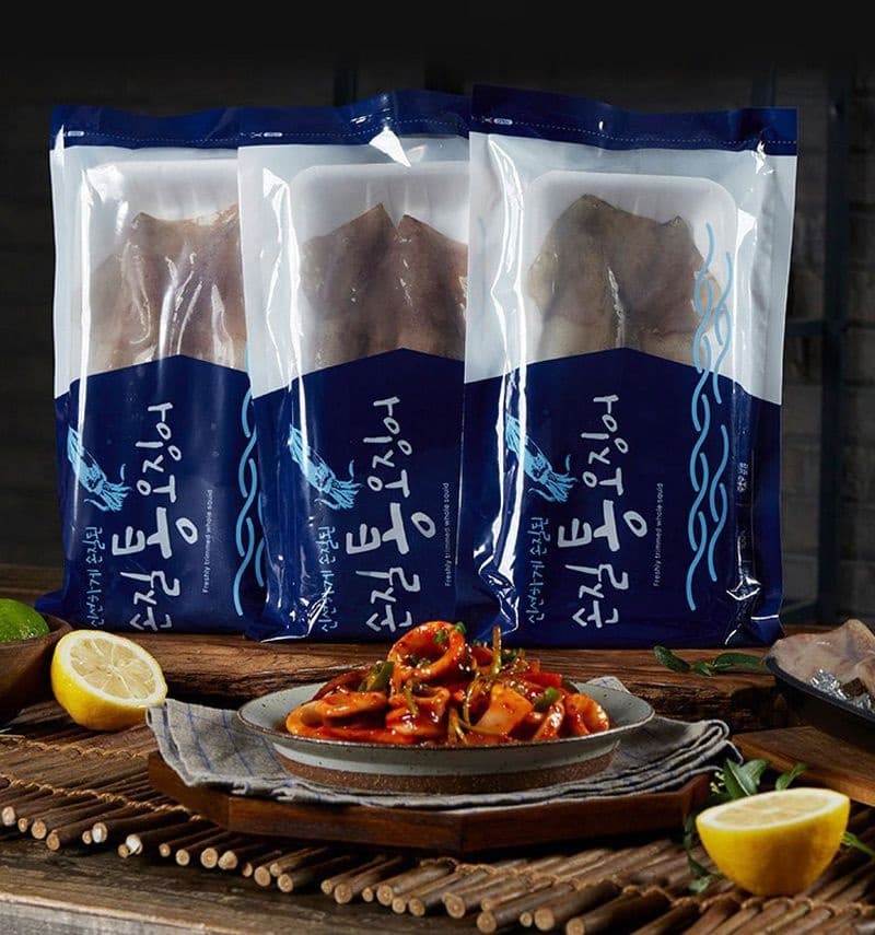 손질 통오징어 1kg 4팩