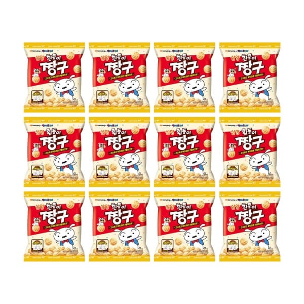 삼양 흰둥이 짱구과자 크림 치즈맛 70g 12개