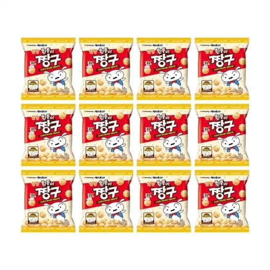 삼양 흰둥이 짱구과자 크림 치즈맛 70g 12개