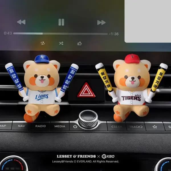 KBO 최강레시 차량용방향제 송풍구형 티멤
