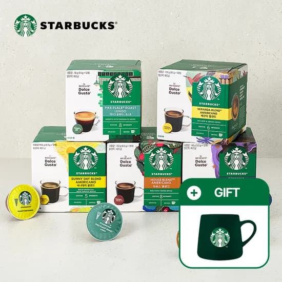 돌체구스토 스타벅스 캡슐커피 7박스 84캡슐 스타벅스 그린머그