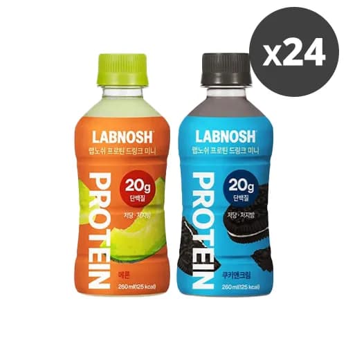 랩노쉬 프로틴드링크 미니 메론/쿠앤크 260ml x 24개