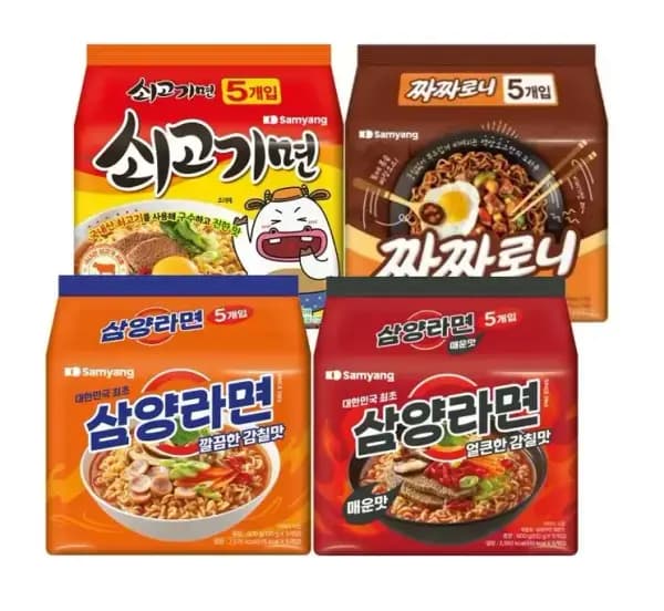 삼양 4종 (삼양5+매운5+쇠고기5+짜짜로니5) 20개
