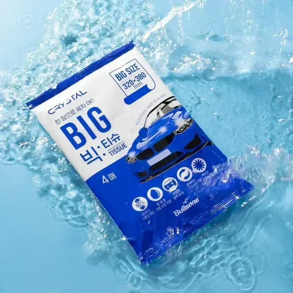 크리스탈 세차용품 빅티슈 8매입
