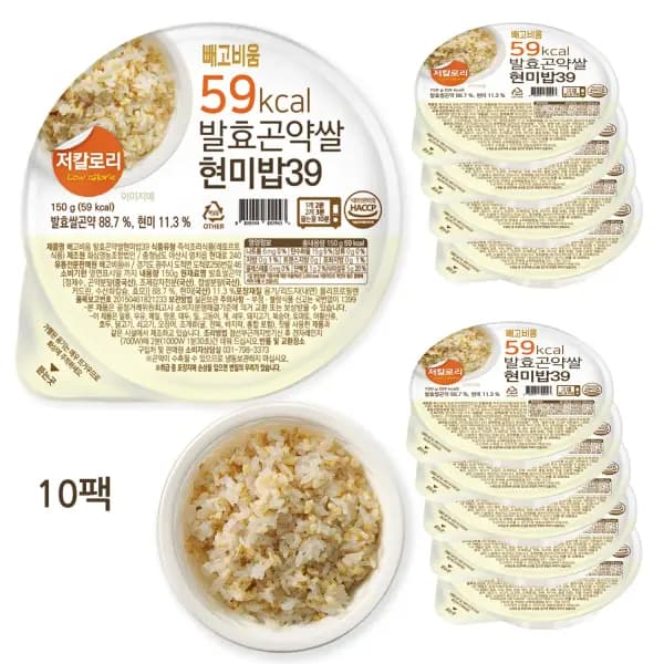 저칼로리 발효곤약 현미밥 150g 10개