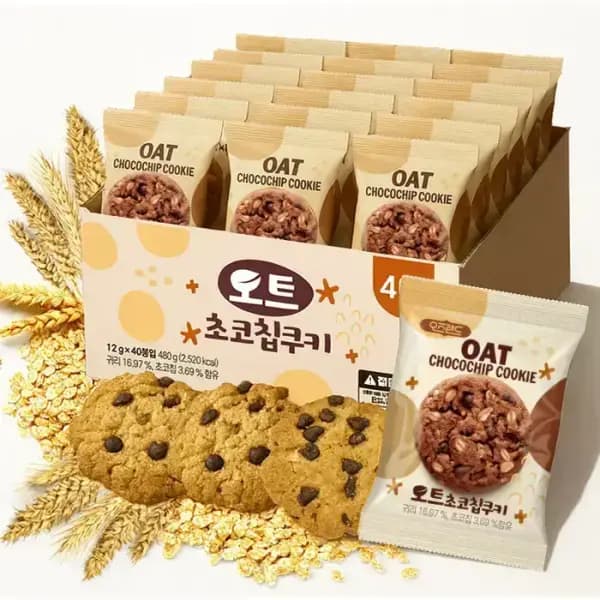 오트 귀리초코칩 쿠키 480g 40봉
