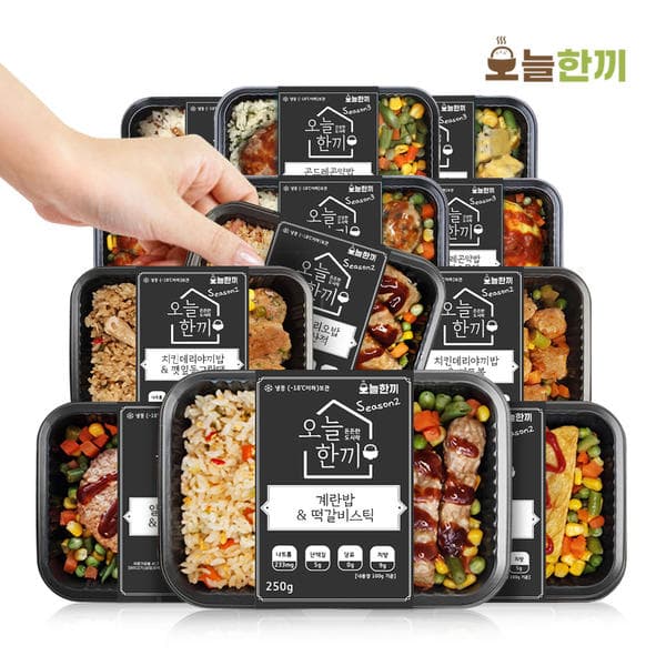 오늘한끼 도시락 세트 6종 12팩