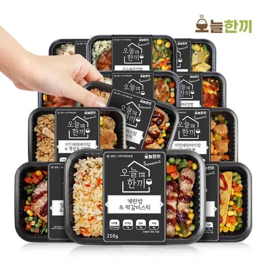 오늘한끼 도시락 세트 6종 12팩